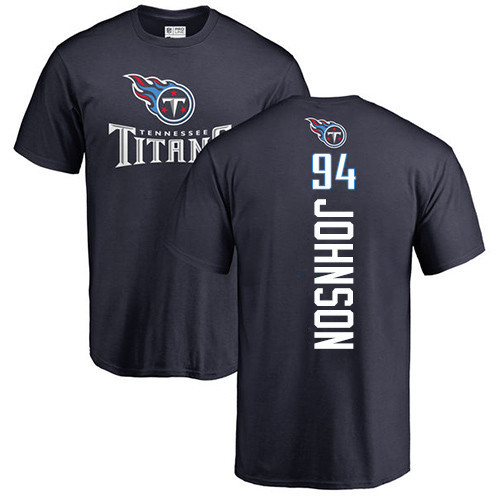 Tennessee Titans Men Navy Blue Austin Johnson Backer NFL Football #94 T Shirt->nfl t-shirts->Sports Accessory